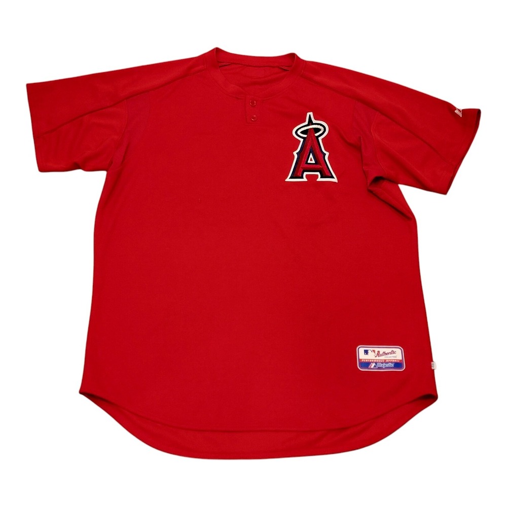 Majestic Anaheim Angels A Logo Cool Base Baseball Jersey 85 Mens XL Size 48 0065